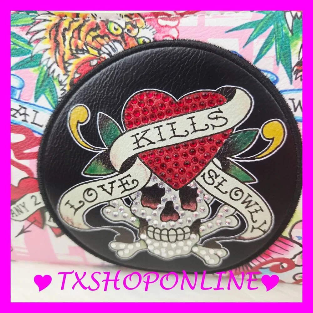 💗💀Ed Hardy Crystal Embellished Crossbody Purse💀💗